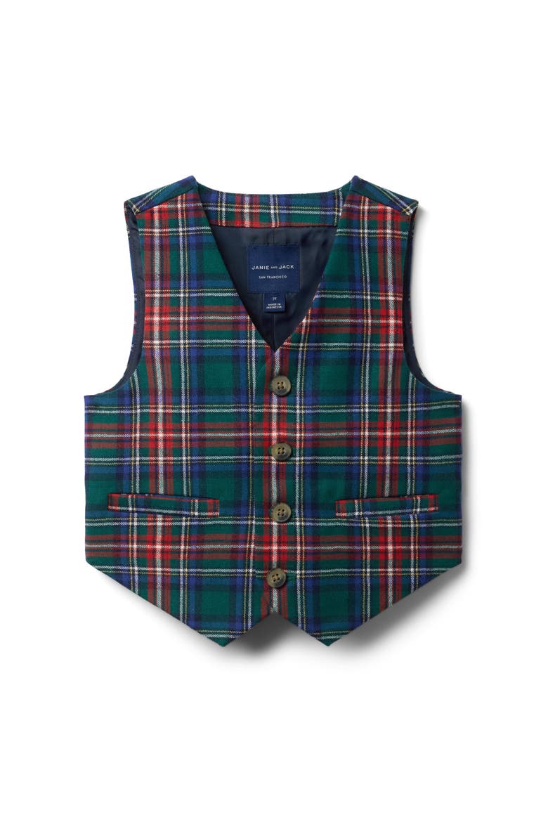 The Tartan Vest, Main, color, Green