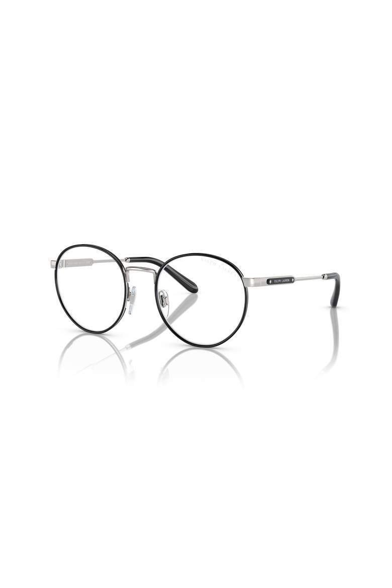 50mm Round optical glasses, Main, color, Black