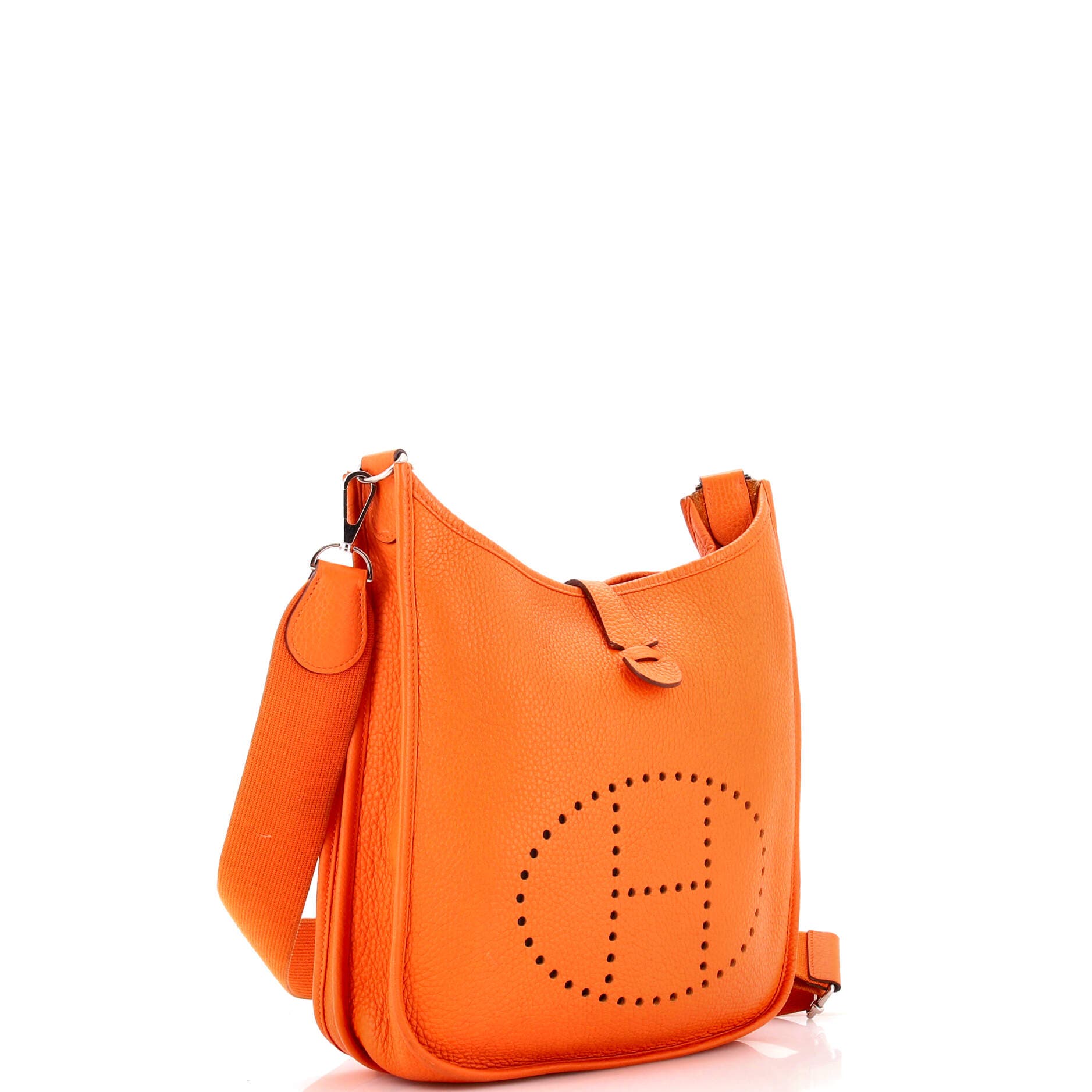 Pre-Owned Hermes Evelyne Bag Gen III Clemence PM, Alternate, color, Orange H