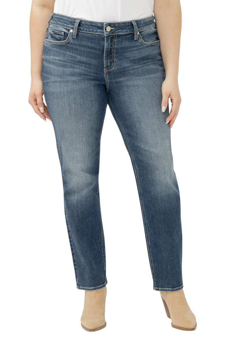 Elyse Straight Leg Jeans, Main, color, HALF MOON