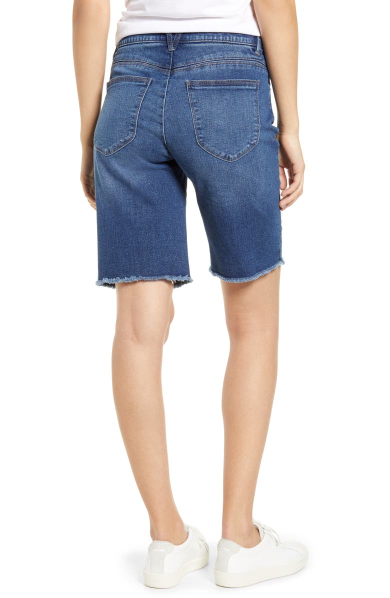 Wit & Wisdom 'Ab'Solution Retro High Waist Denim Bermuda Shorts, Alternate, color, Blue