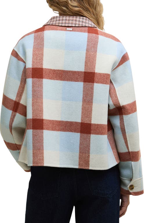 Barbour Robyn Wool Blend Shirt Jacket In Blue