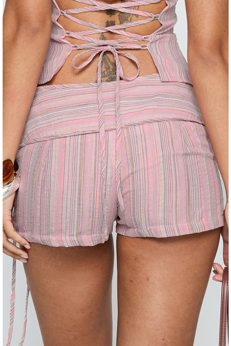 Electric Night Stripe Cotton Blend Shorts, Alternate, color, PINK STRIPE