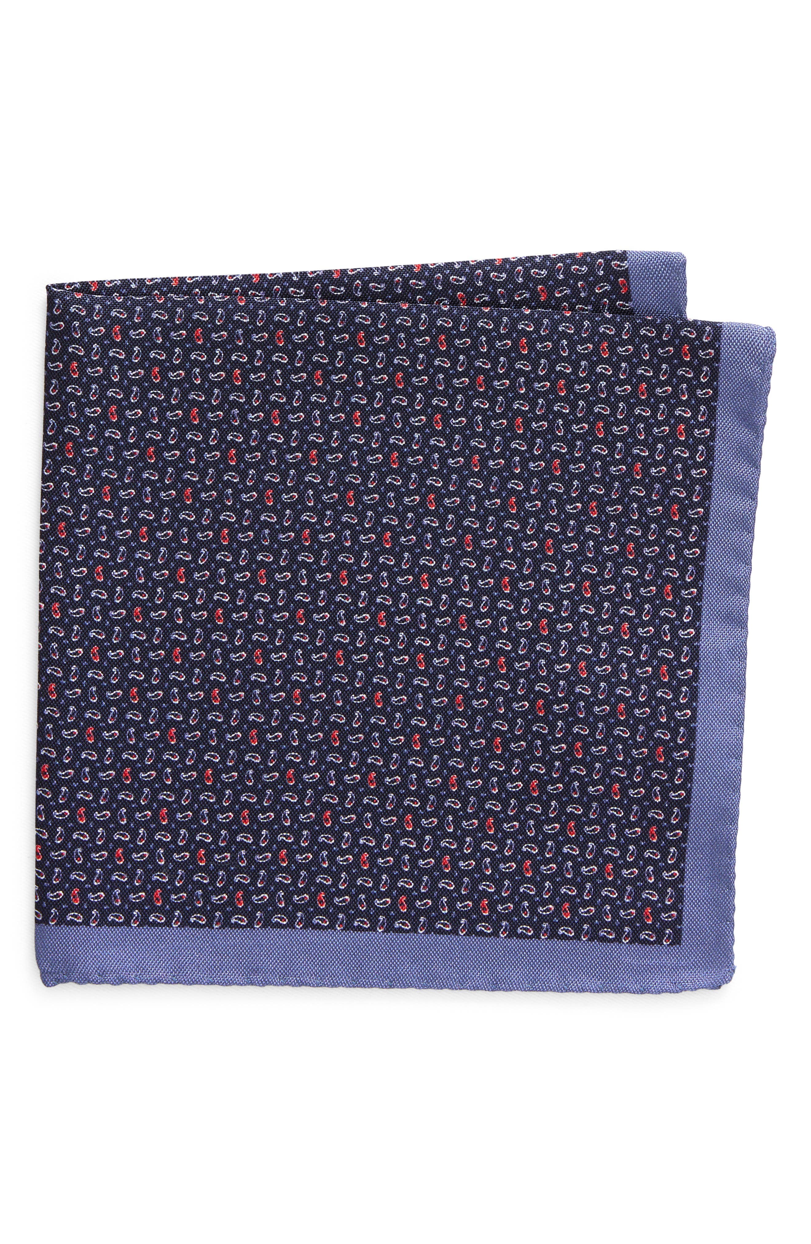 Eton Paisley Silk Pocket Square