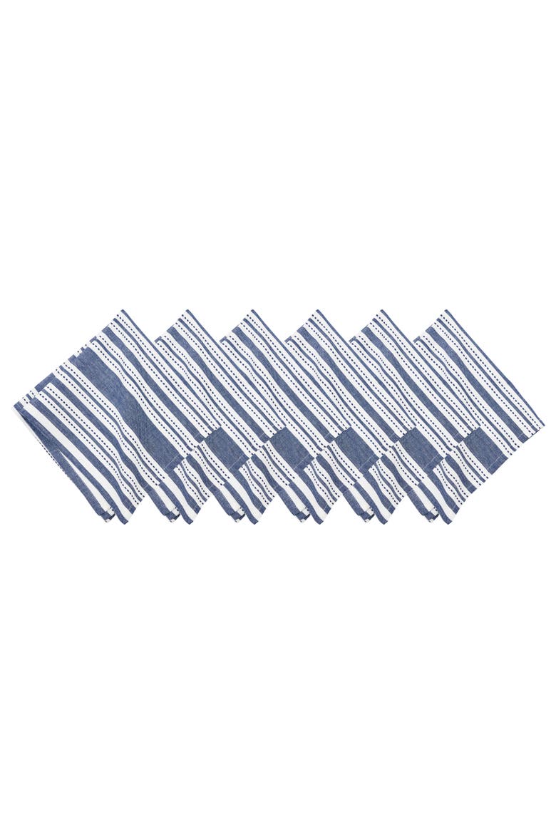 Warner Navy Napkins Set of 6, Main, color, Blue