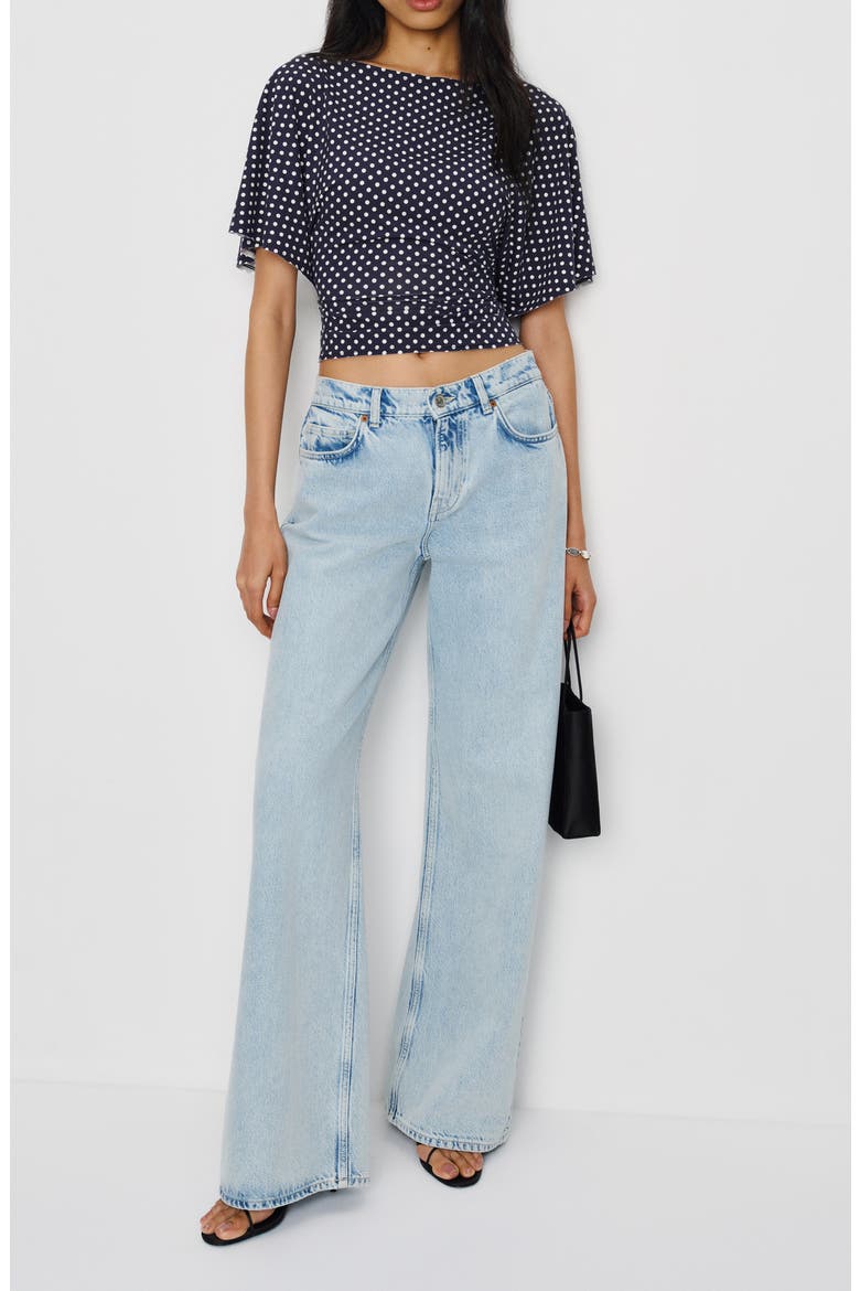 Avery Boatneck Knit Top, Alternate, color, DREAM DOT