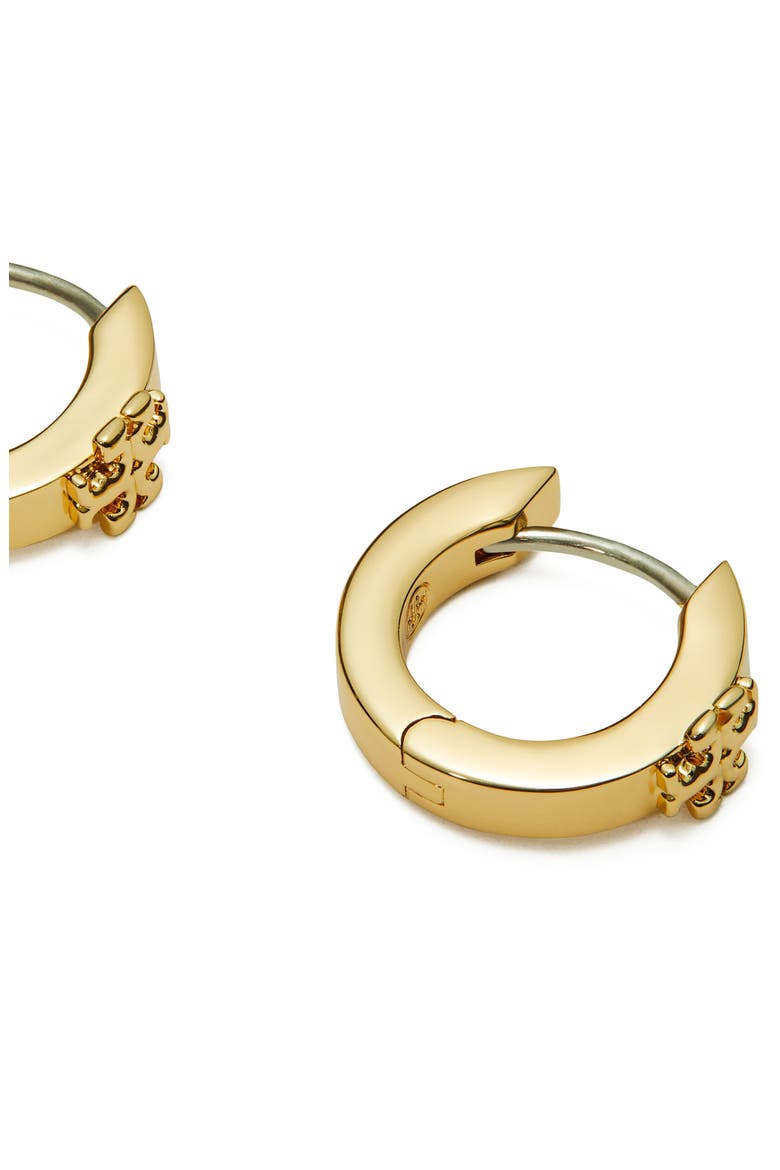 Icon Huggie Earrings, Alternate, color, TORY GOLD