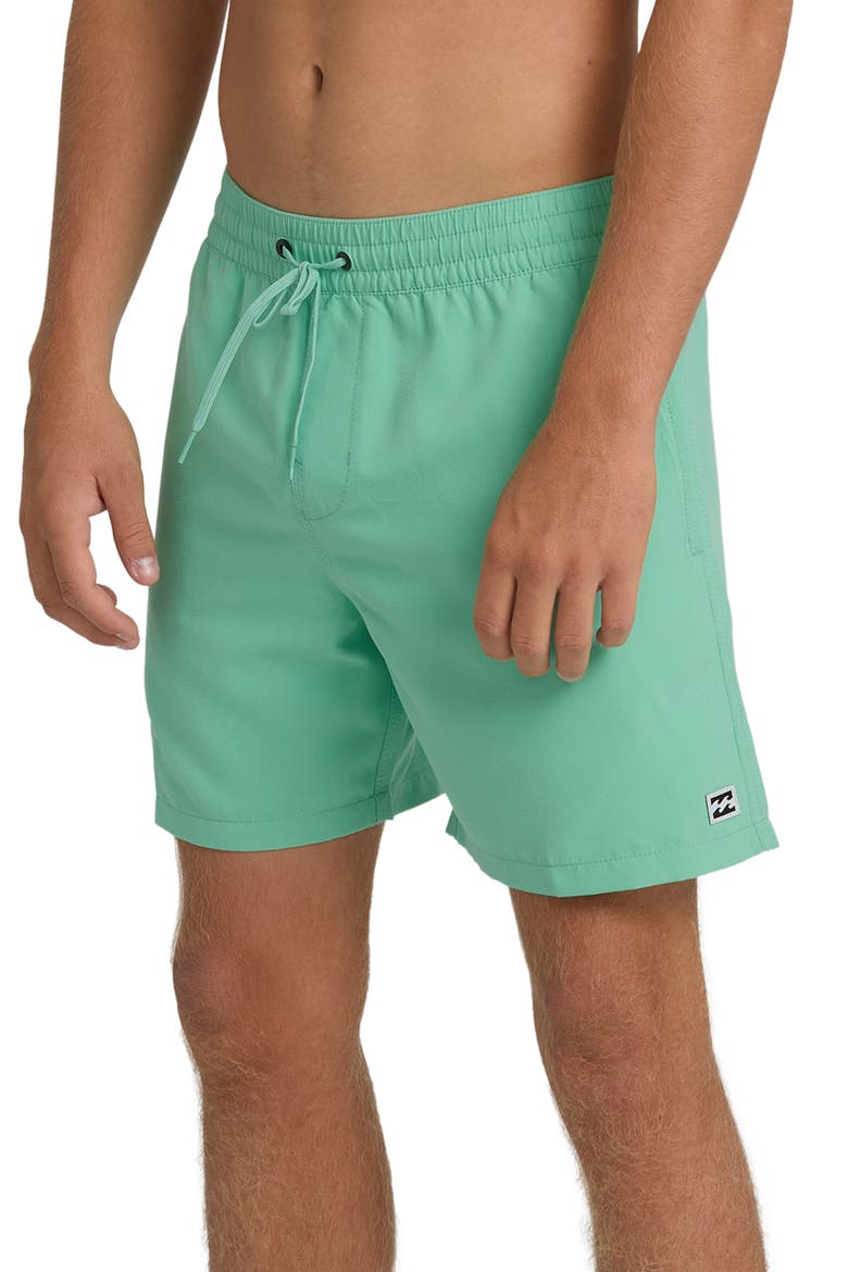 All Day Layback Swim Trunks, Alternate, color, LIME GREEN