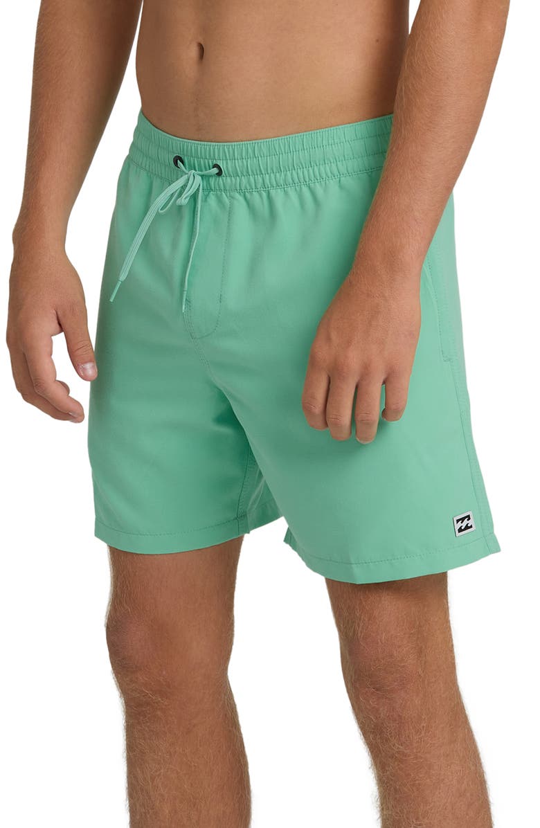 Billabong All Day Layback Swim Trunks, Alternate, color, Lime Green