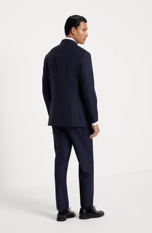 Brunello Cucinelli Tuxedo With One-and-a-half-breasted Jacket In Blue