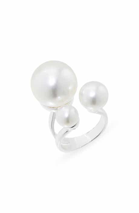 NORDSTROM RACK Faux Pearl Cluster Ring
