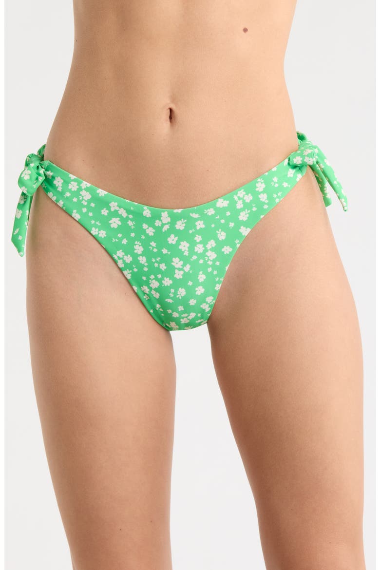 Surf Side Tie Side Bikini Bottoms, Main, color, LIGHT GREEN