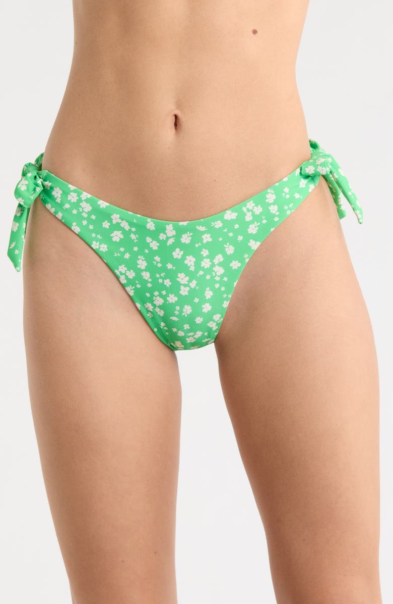 Rip Curl Surf Side Tie Side Bikini Bottoms, Main, color, Light Green