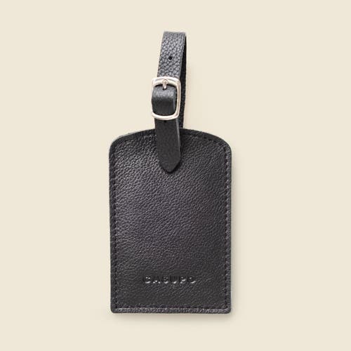 Casupo Leather Luggage Tag In Black