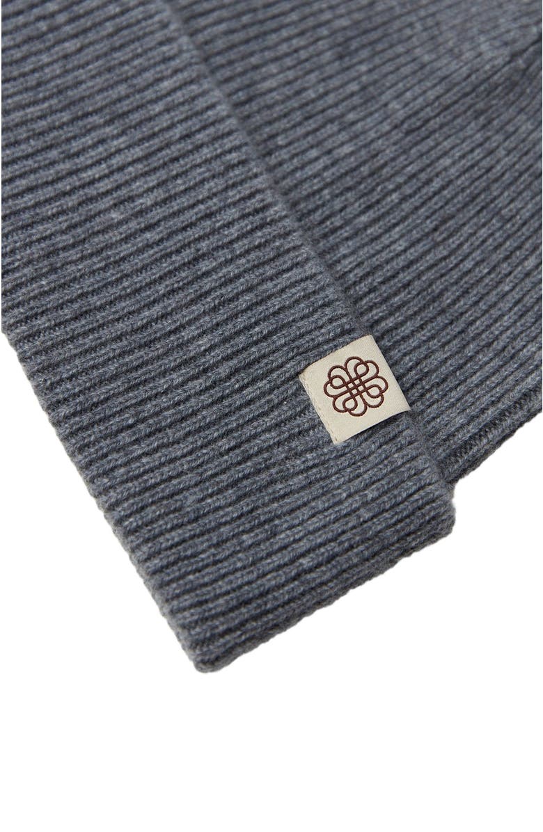 Gobi Cashmere Cashmere Rib Knit Beanie, Alternate, color, Dim Gray