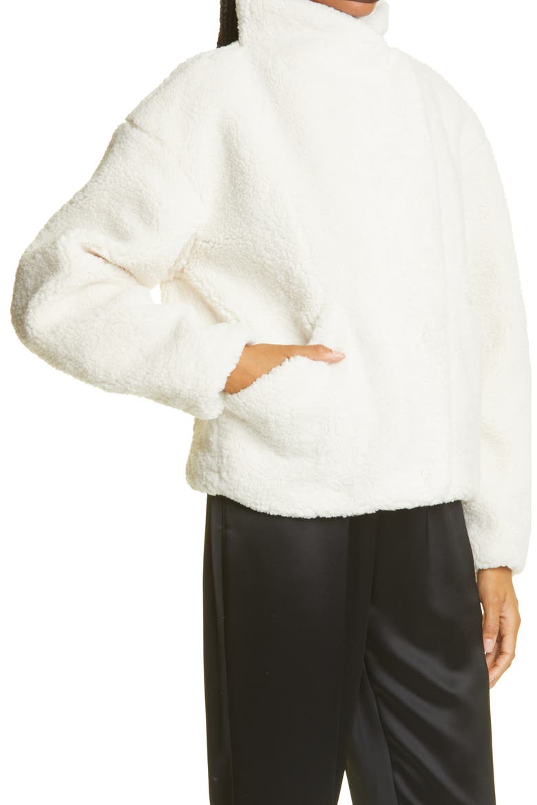 High Pile Fleece Jacket, Alternate, color, OFF WHITE