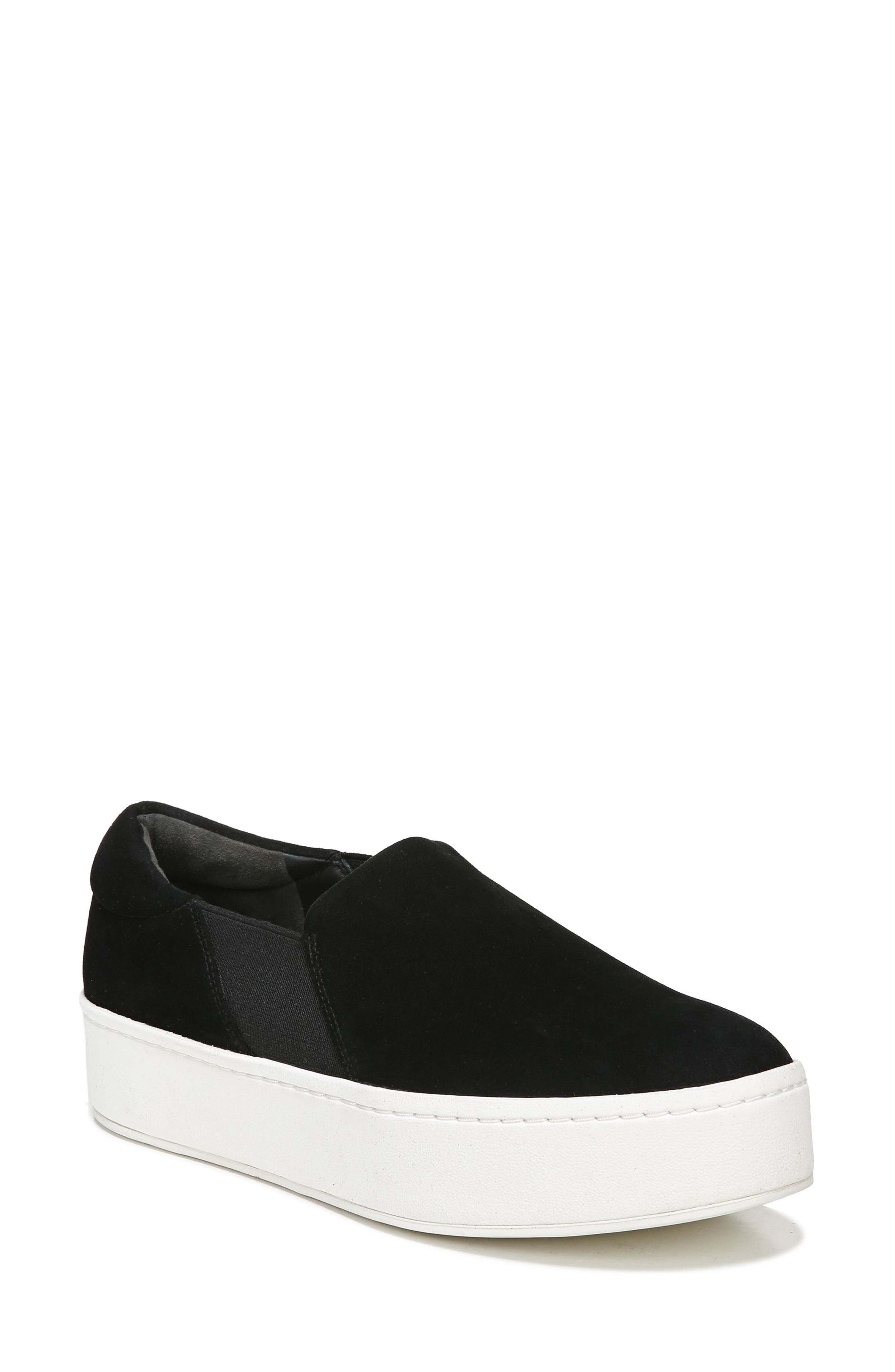 Vince Warren Platform Slip-On Sneaker, Alternate, color, Black