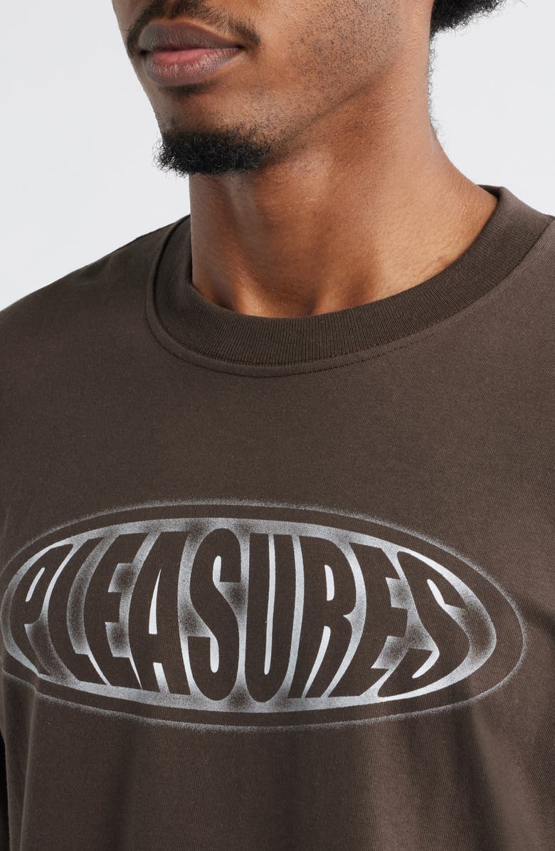 PLEASURES Sandblast Logo Graphic T-Shirt, Alternate, color, Clove