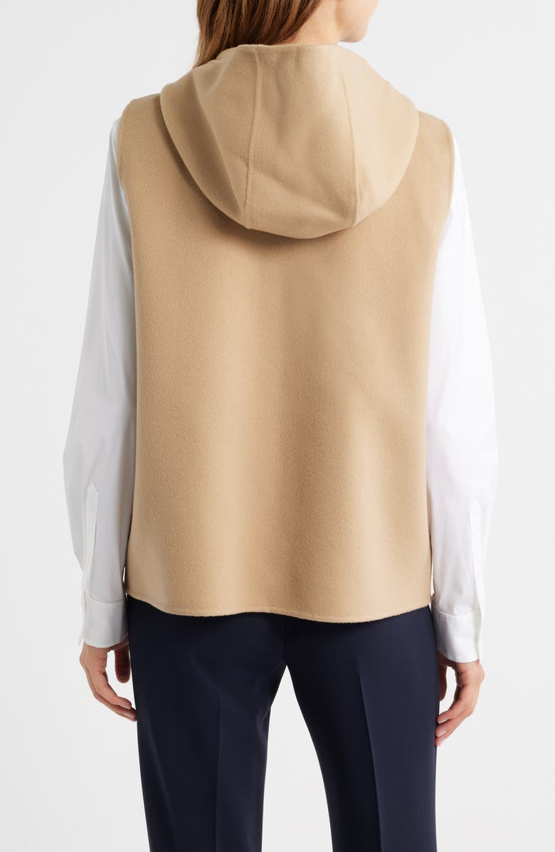 Theory Wool & Cashmere Hooded Vest, Alternate, color, New Camel