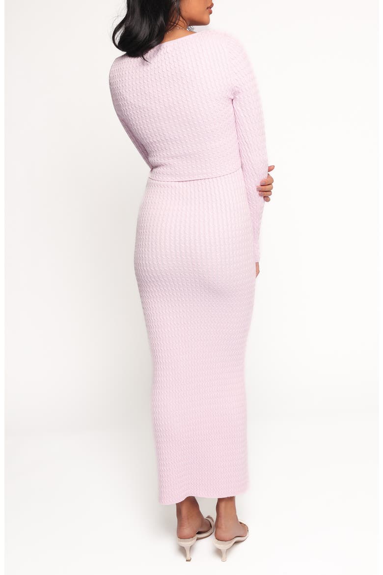 Teodora Long Sleeve Shrug & Tank Dress Set, Alternate, color, PINK