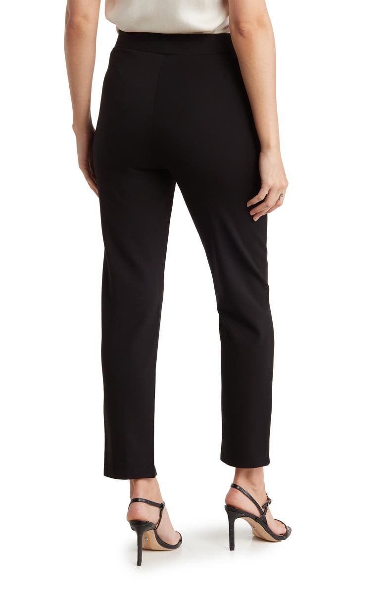 PATRIZIA LUCA Slit Front Ankle Pants, Alternate, color, Black