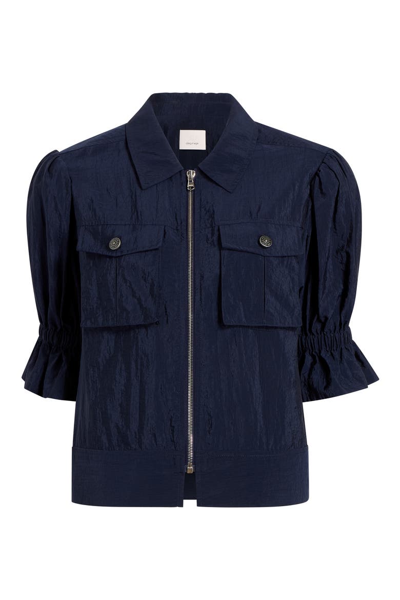 Holly Parachute Jacket, Alternate, color, NAVY