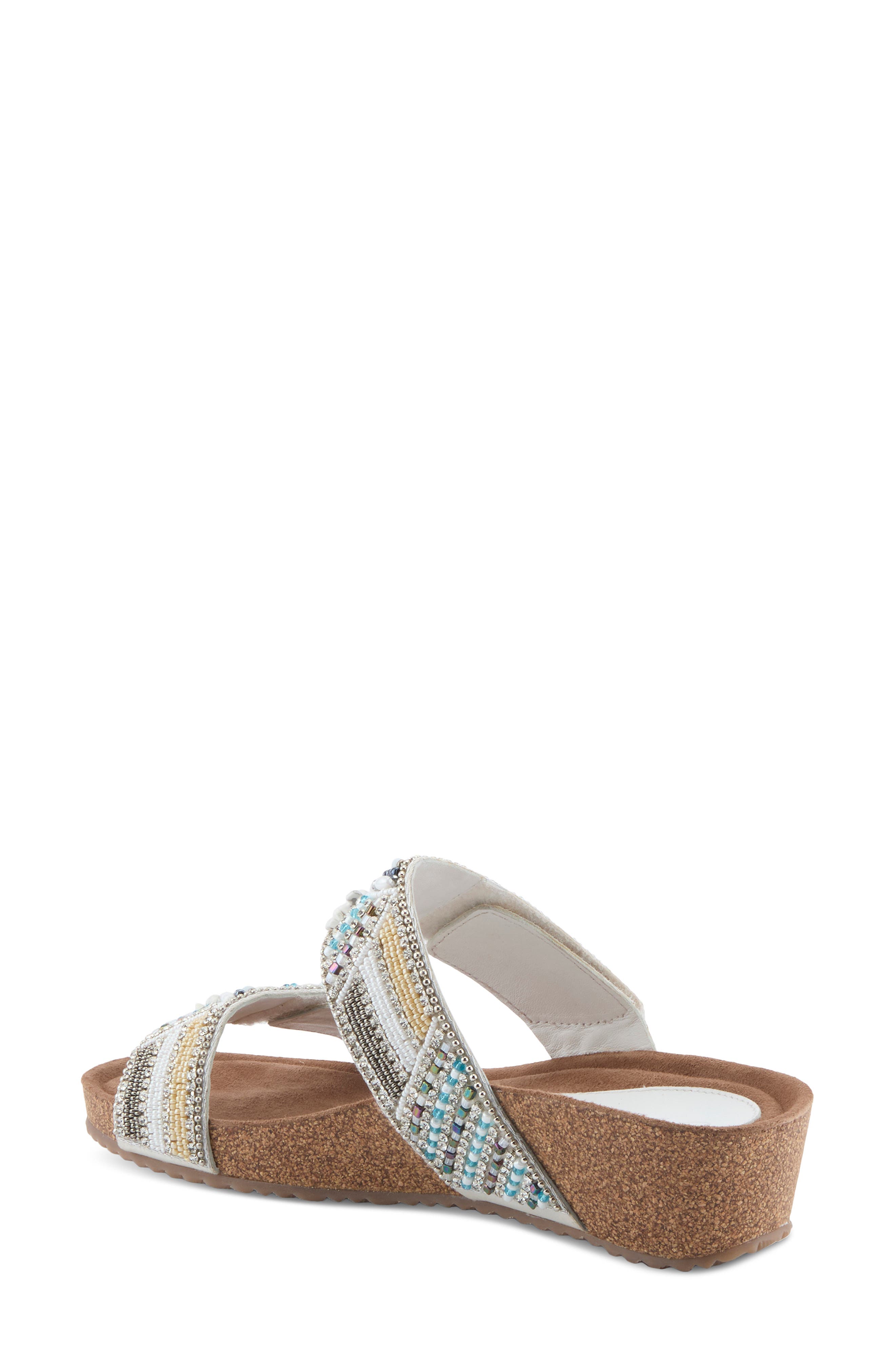 Bahamain Hand Beaded Platform Sandal - image 4