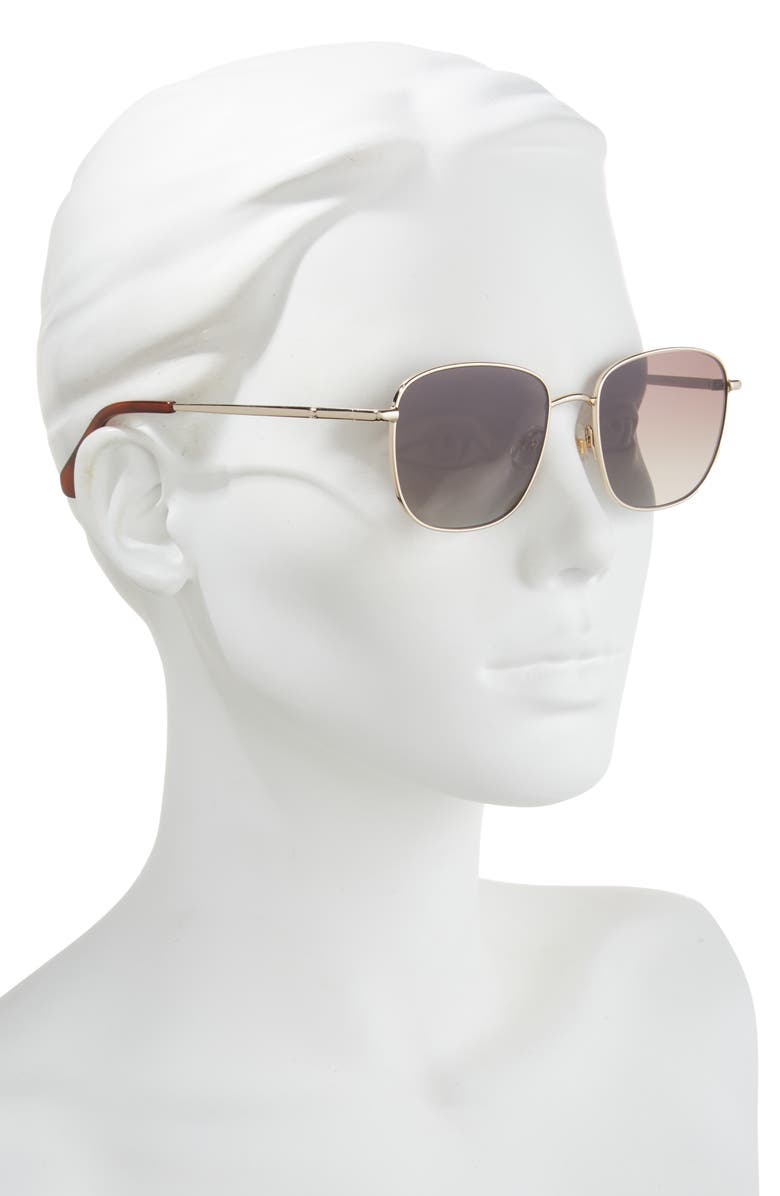 Kate Spade New York 53mm kiyah square sunglasses, Alternate, color, Havana Gold/ Brwn Fuschia Ms