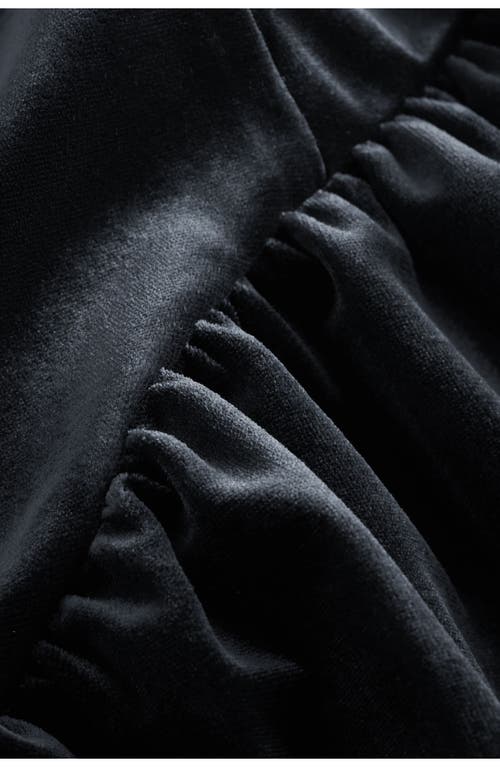 Next Sleeveless Velvet Minidress In Black