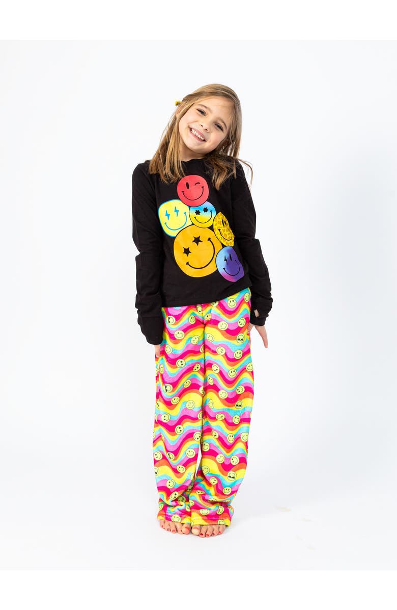 Preppy Goose Groovy Smile Plush Lounge Pant, Main, color, Multicolor