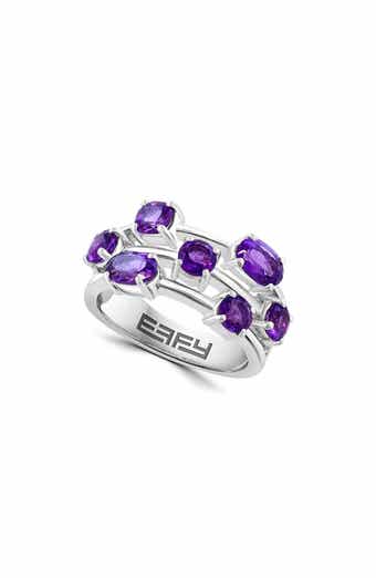 Sterling Silver Amethyst Statement Ring