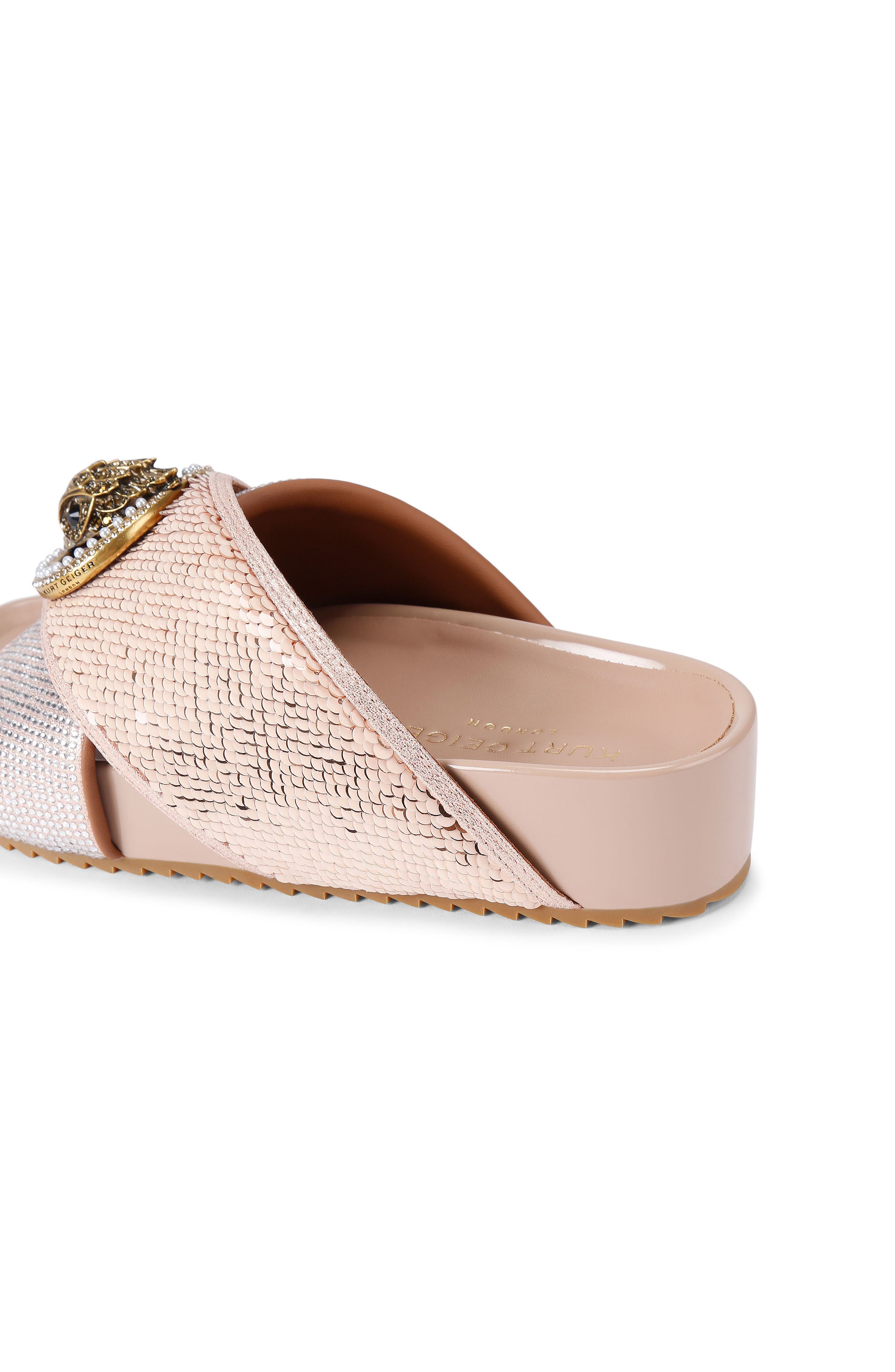 Kurt Geiger London Chelsea Crisscross Platform Slide Sandal, Alternate, color, Light/ Pastel Pink