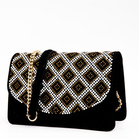 The Nampula Glitter Suede Leather Handbag