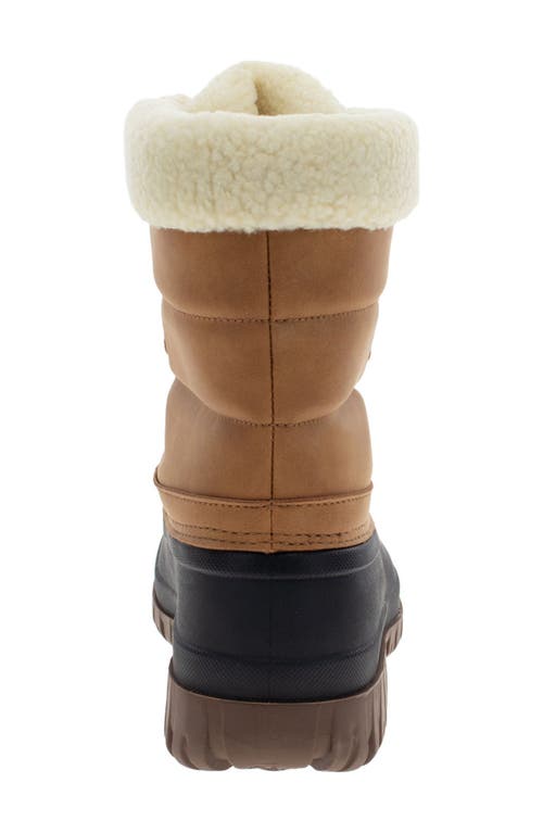 Chooka Cold Weather Faux Shearling Lined Snow Boot In Brown