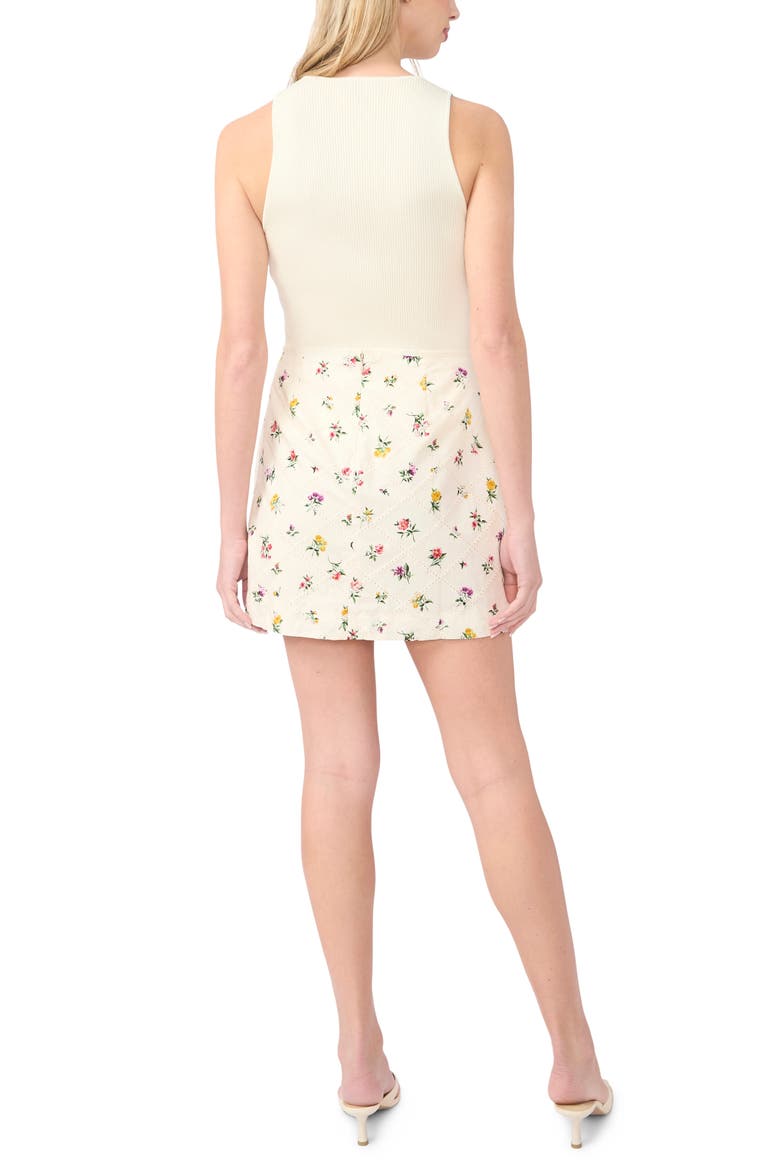 Margaret Floral Cotton Miniskirt, Alternate, color, VANILLA ICE