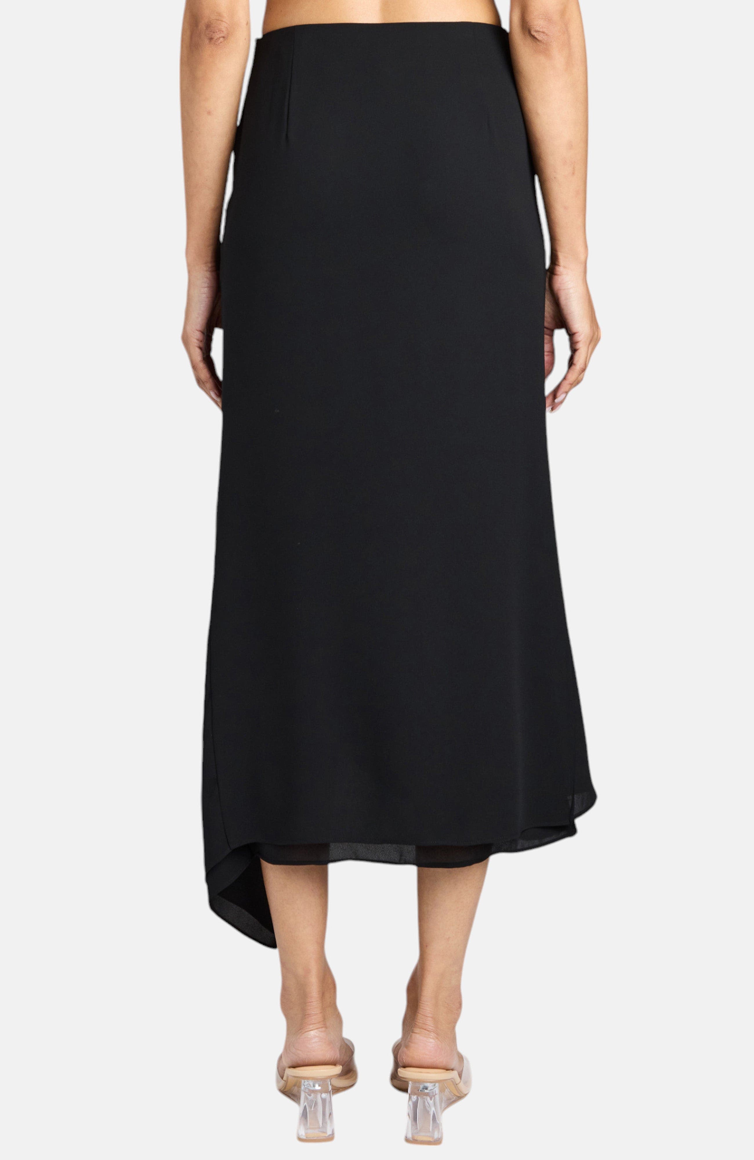 Harley Midi Skirt with Asymmetrical Cascading Ruffle - image 2