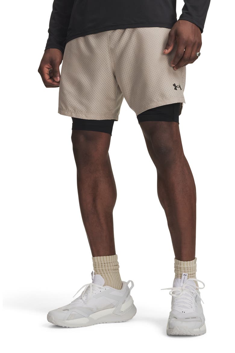 UA Vanish Woven 2.0 2-in-1 Shorts, Main, color, 203 TIMBERWOLF TAUPE