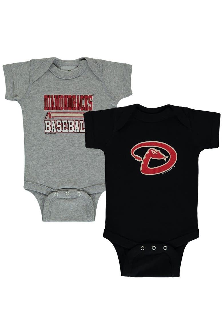Newborn & Infant Soft as a Grape Black/Gray Arizona Diamondbacks 2-Piece Body Suit, Main, color, Black