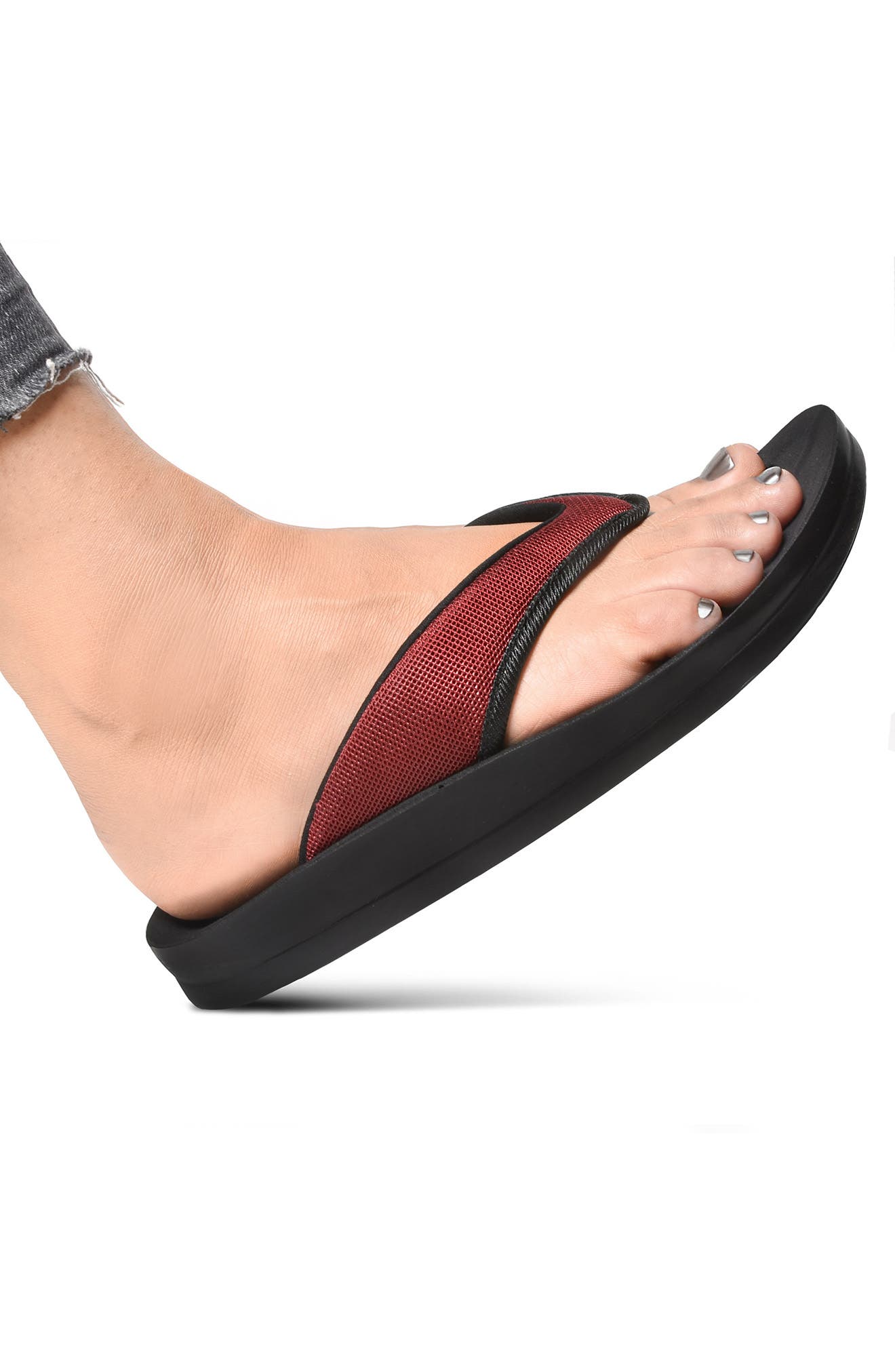 Enhalus Flip Flop Sandal, Alternate, color, WINE
