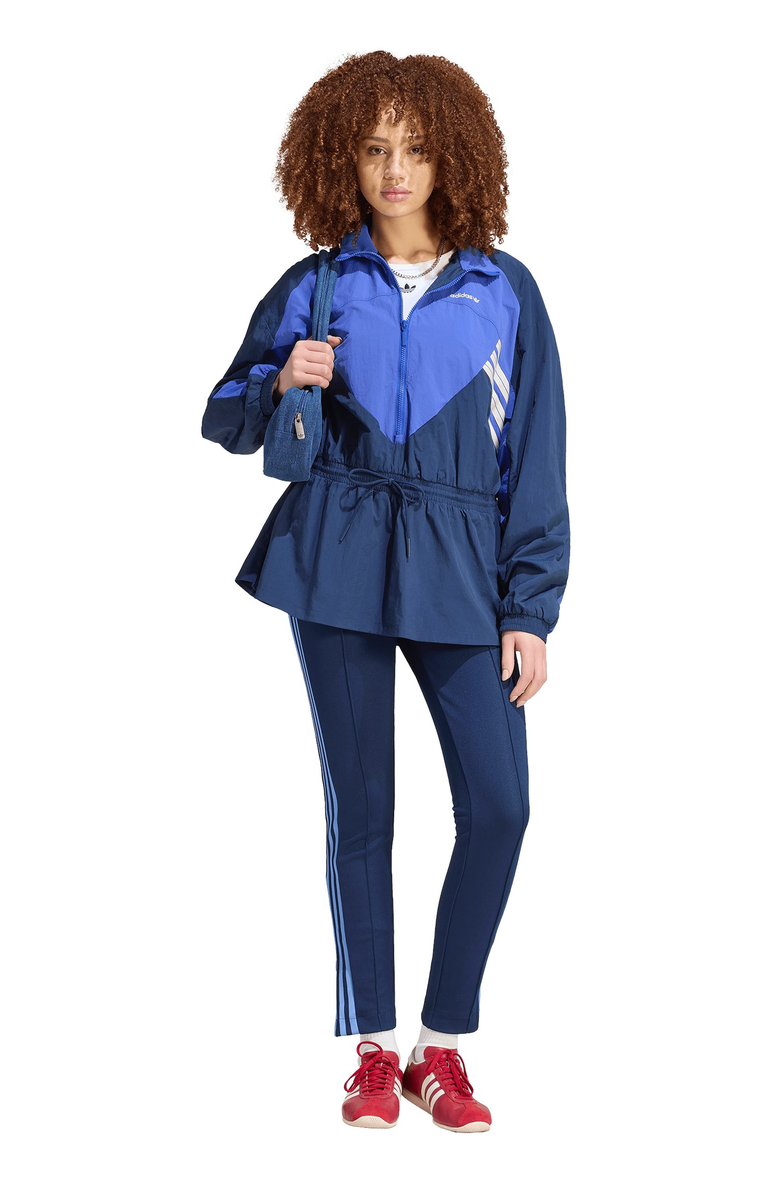 adidas Originals Munich 93 Oversize Colorblock Half Zip Jacket (Women ...