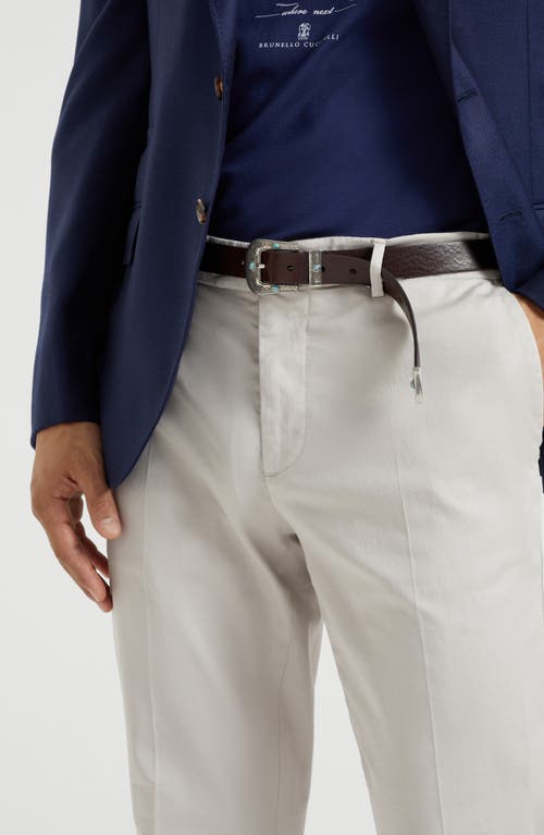 Brunello Cucinelli Gabardine Garment Dyed Trousers In Panama