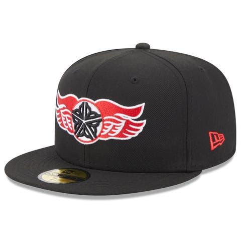 Men's New Era Black Rochester Red Wings Authentic Collection Alternate Logo 59FIFTY Fitted Hat