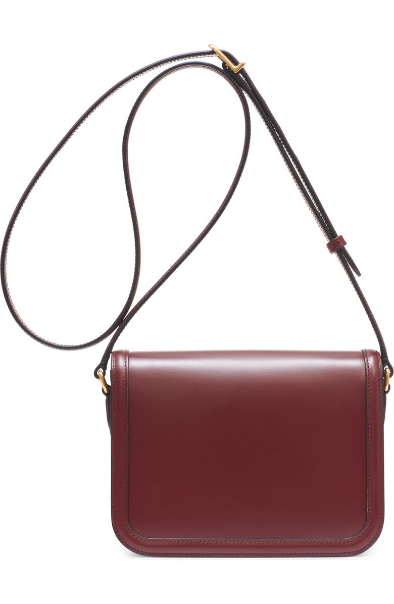 Valentino Garavani Small 9TO5 Leather Shoulder Bag, Alternate, color, Brick Ruby
