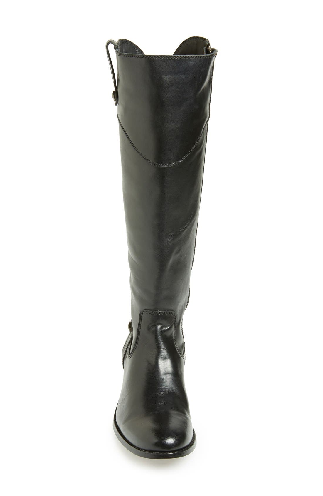 'Melissa Tab' Knee High Boot, Alternate, color, BLACK EXTENDED CALF LEATHER