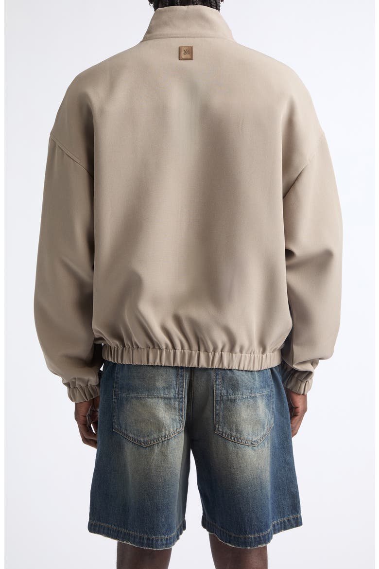 Logo Patch Stretch Cady Track Jacket, Alternate, color, DARK SAND