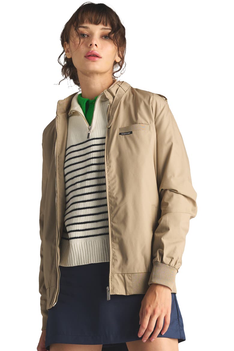 Classic Iconic Racer Jacket, Alternate, color, Khaki