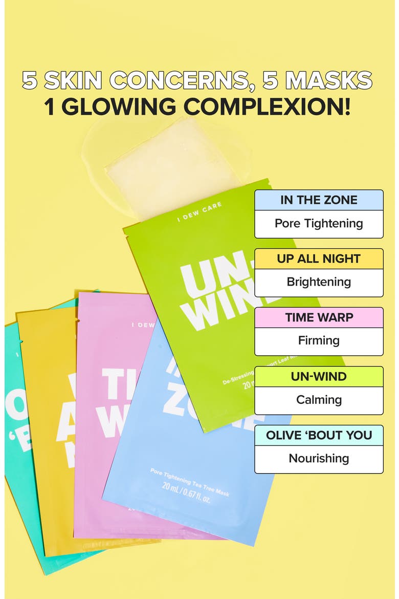 Let's Do This 5-Day Assorted Sheet Mask Set, Alternate, color, NO COLOR