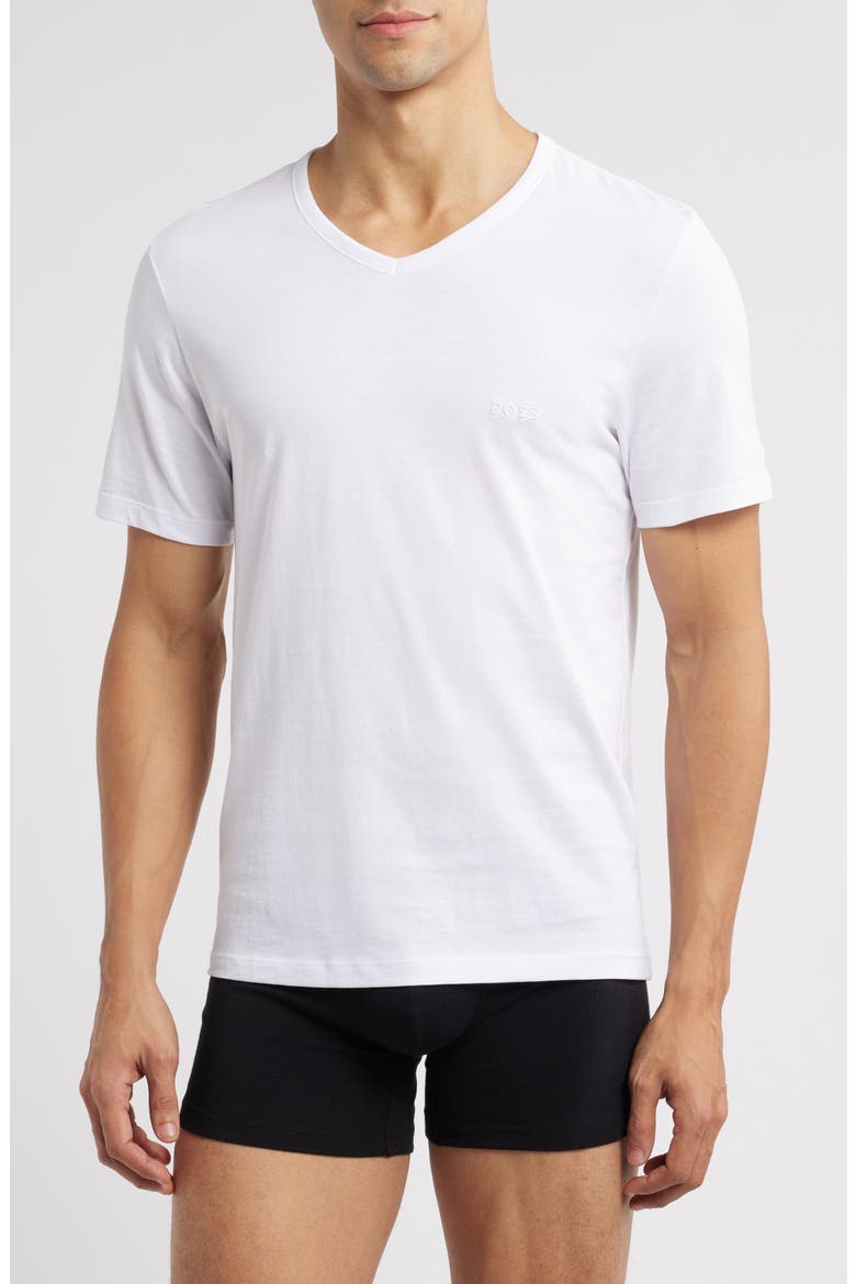 3-Pack Classic V-Neck T-Shirts, Main, color, WHITE