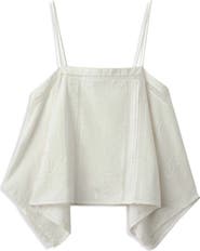 MANGO TEEN Floral Embroidered Lace Inset Top