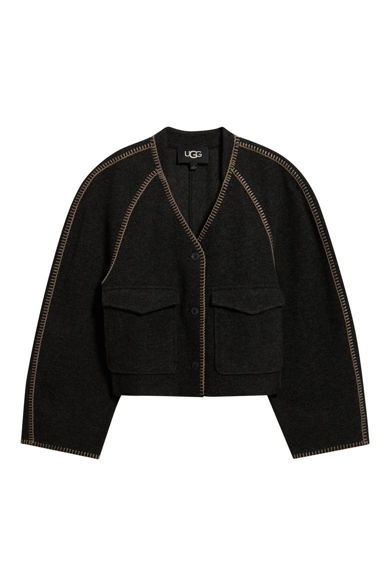 Rina Button-Up Top, Alternate, color, BLACK HEATHER